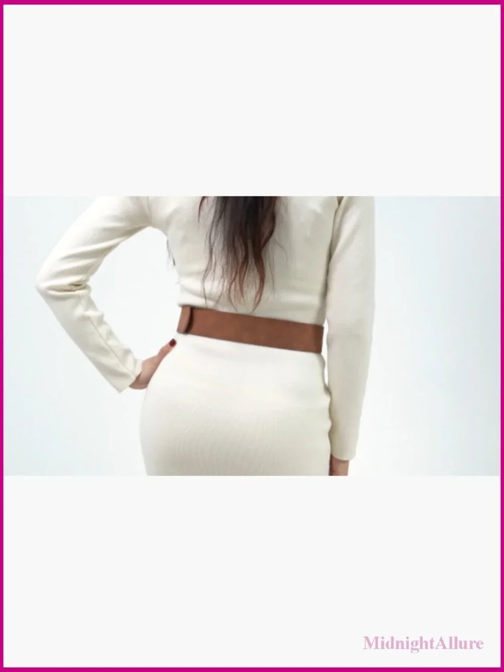 Wide Chunky Suede Belt with Gold Square Buckle - Fully Adjustable